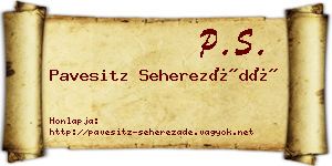 Pavesitz Seherezádé névjegykártya